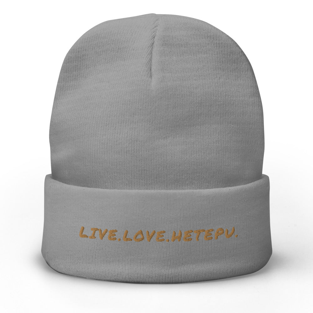 LIVE.LOVE.HETEPU Embroidered Beanie - Hetepu