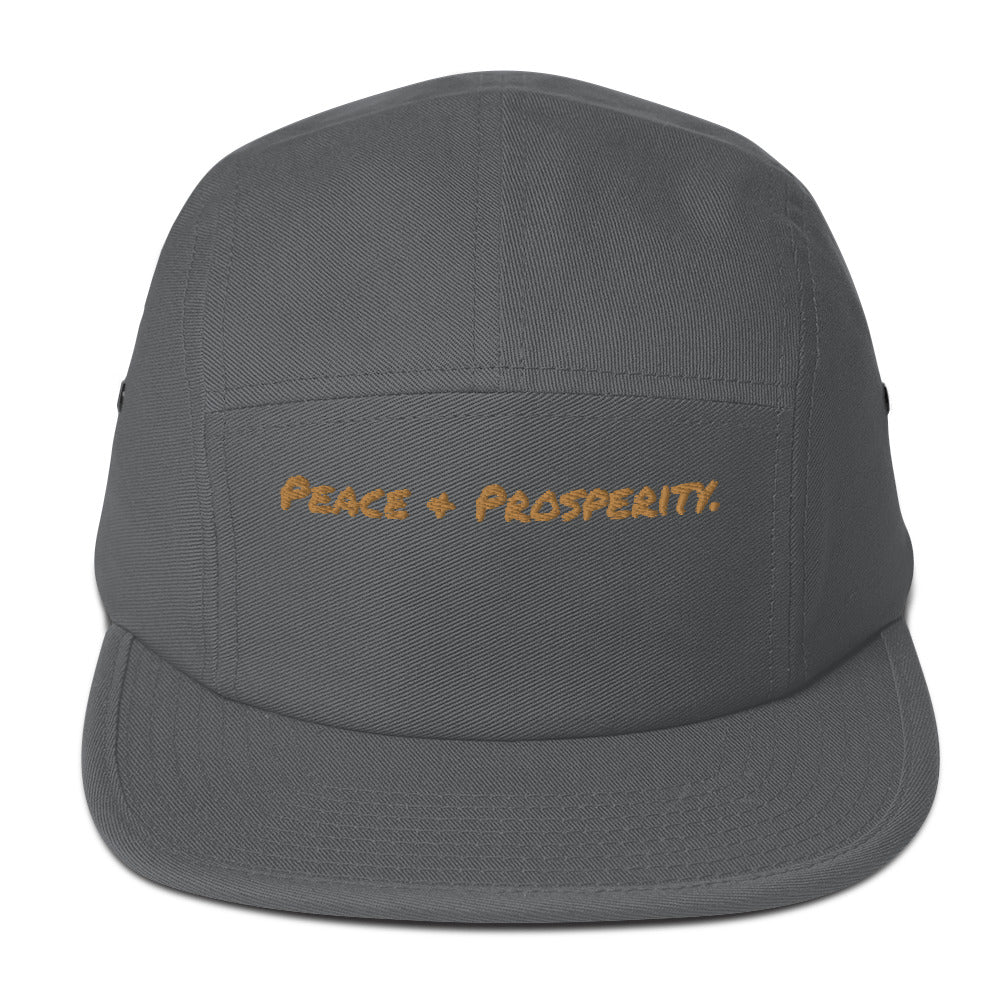 'Peace + Prosperity' 5 Panel Cap