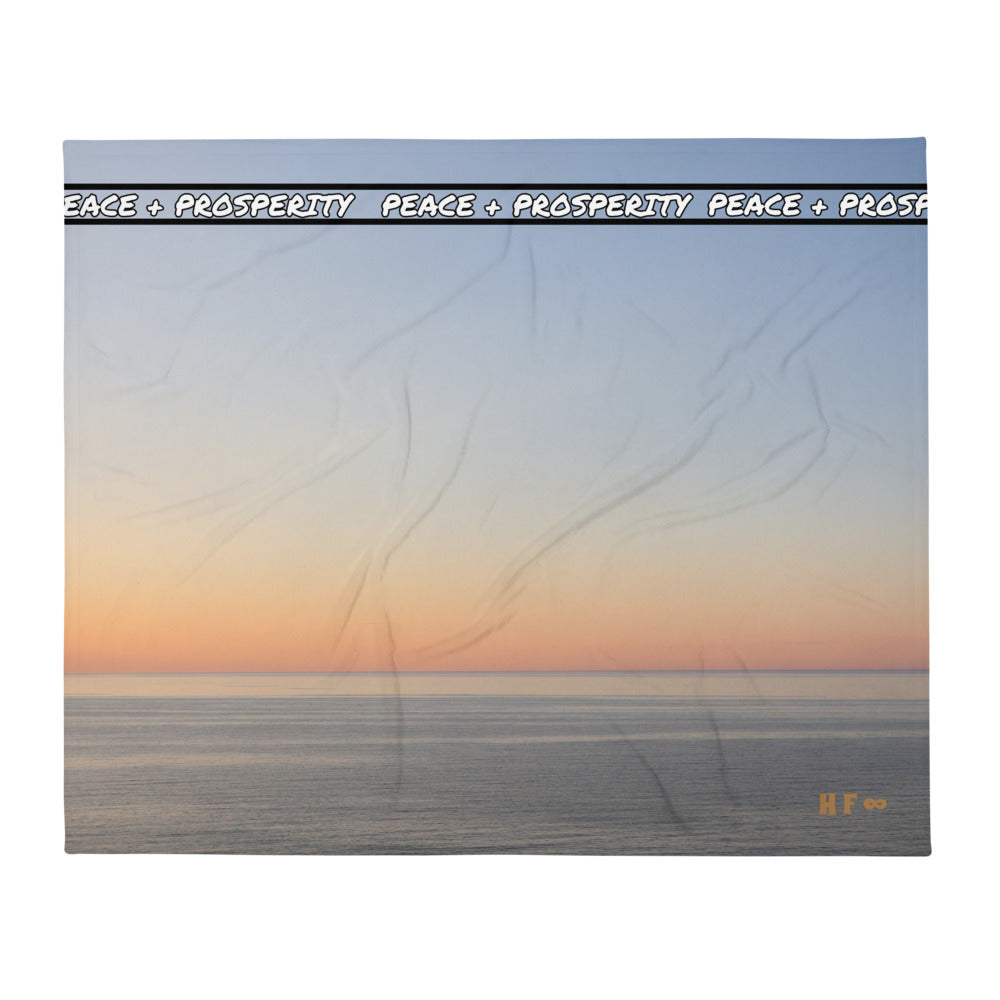 'Peace + Prosperity' Throw Blanket