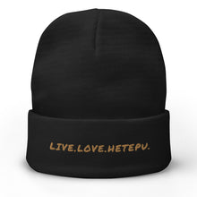Load image into Gallery viewer, LIVE.LOVE.HETEPU Embroidered Beanie

